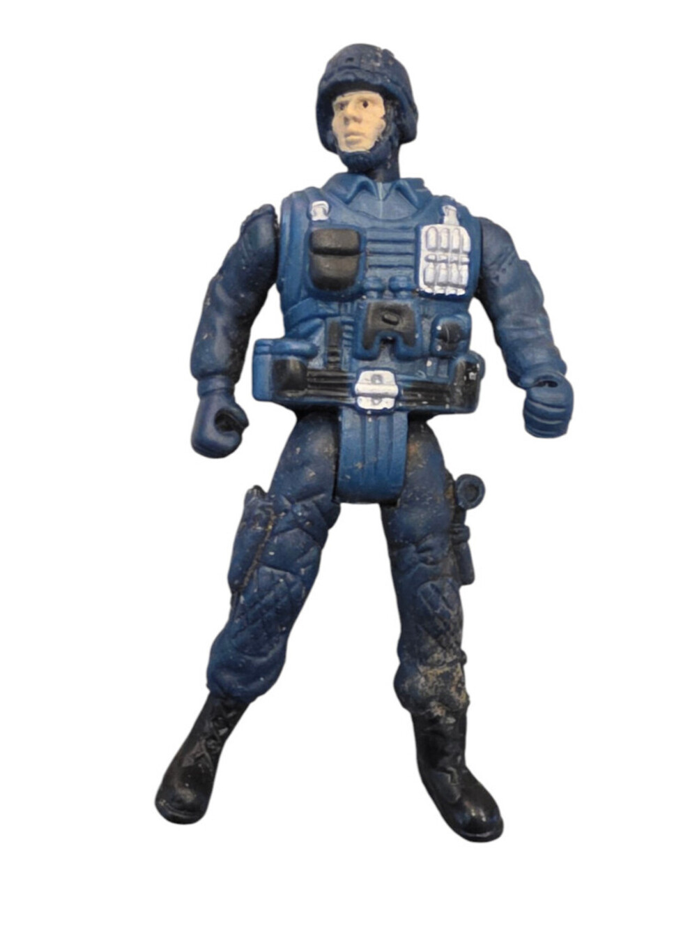 Army Soldier In Blue 4” Action Figure Plastic Toy